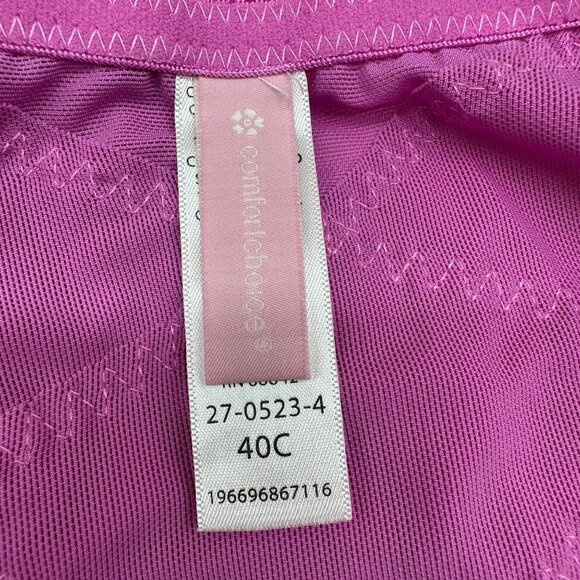 Comfort Choice Bra Womens Size 40C Multicolor Floral Front Closure Mesh Wireless - Picture 4 of 7